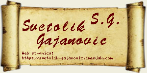 Svetolik Gajanović vizit kartica